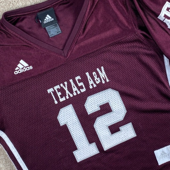 Texas A&M Aggies Adidas Women's #12 Maroon Football Jersey Twelfth Man TAMU - Picture 1 of 8